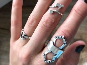 Sterling Silver Heifer Ring