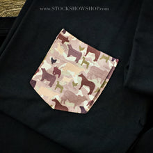 Load image into Gallery viewer, Horse - Black Pocket Tee my
