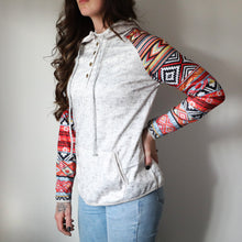 Load image into Gallery viewer, Aztec Sleeve - Hoodie Pullover
