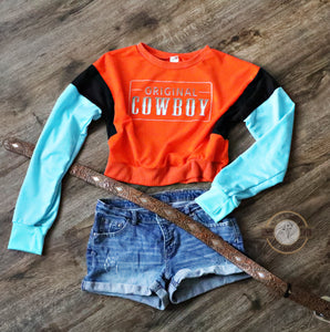 The "OC' Retro Crop Top - long Sleeve