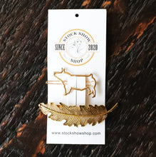 Load image into Gallery viewer, Swine &amp; Feather Hair Clips
