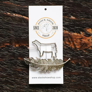 Steer & Feather Hair Clips