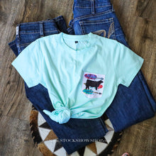 Load image into Gallery viewer, Heifer - Blue Pocket Tee
