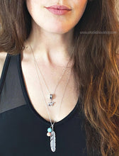 Load image into Gallery viewer, Sterling Silver Double Layer feather necklace

