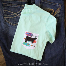 Load image into Gallery viewer, Heifer - Blue Pocket Tee
