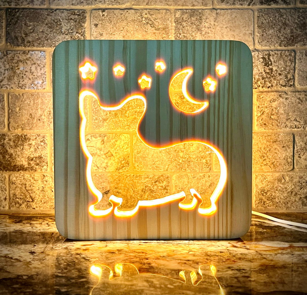 Corgi - Wood Night Light