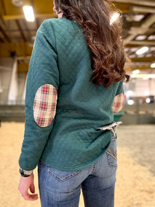 Plaid Trim Pullover