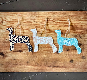 Metal Sheep Ornaments - 4 Pack