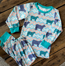 Load image into Gallery viewer, Aztec Steer Pajamas - Kids
