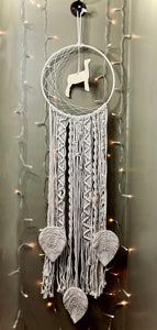 White Macrame Boho Dream Catcher