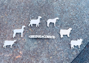 Navajo Tag Keychain- livestock charm options
