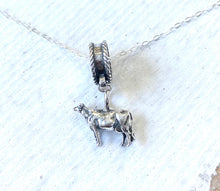 Load image into Gallery viewer, Farm Girl Necklace - Sterling Silver 3D Livestock Option
