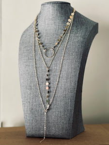 Three layer Gold Choker Necklace