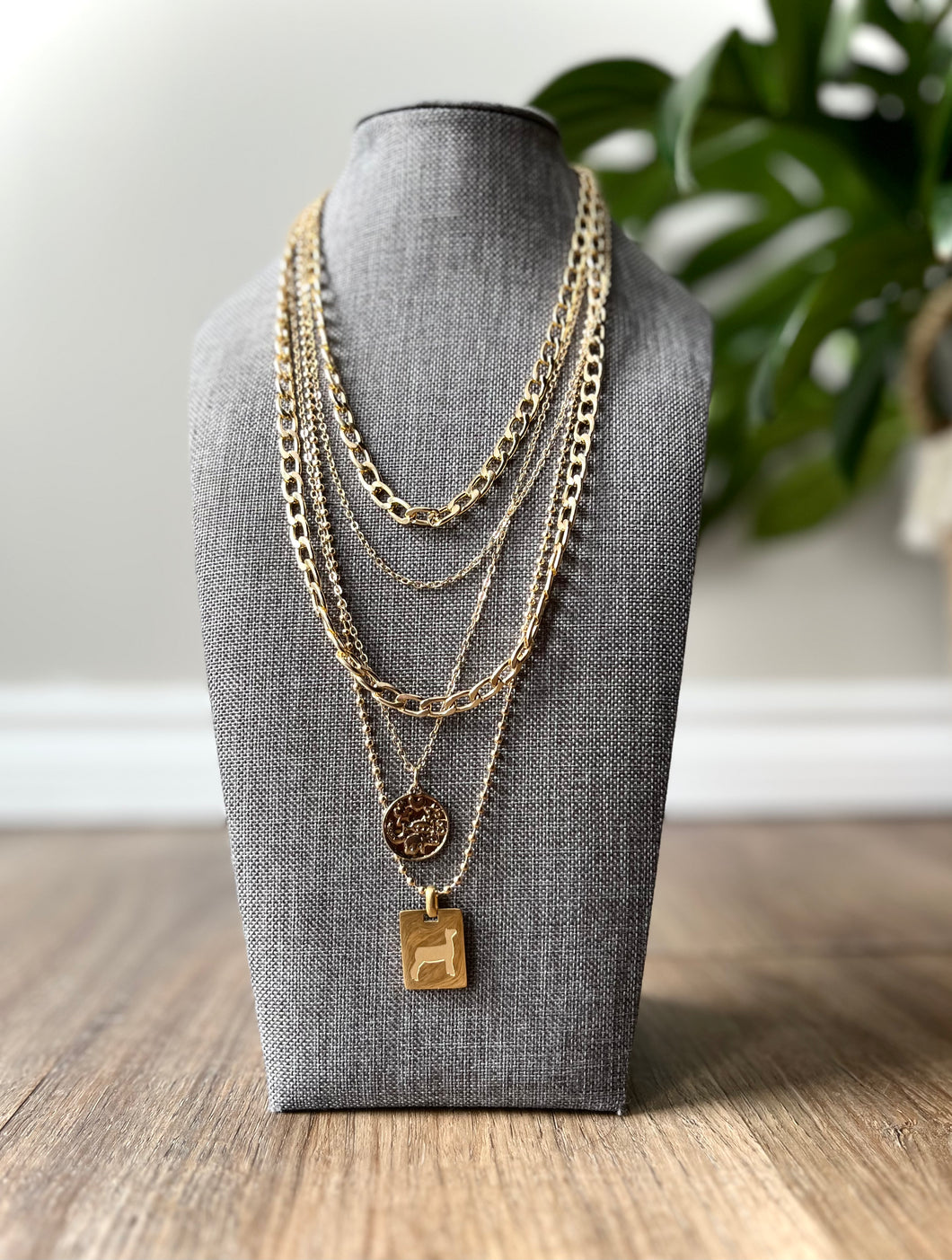 Boho Thic Chain Livestock Necklace