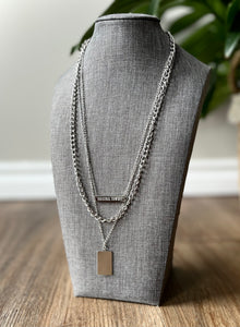 Original Cowboy Silver Layered Necklace