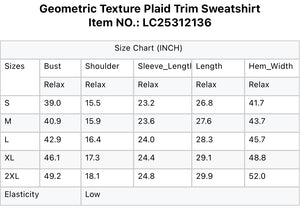 Plaid Trim Pullover
