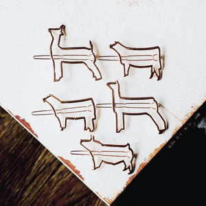 Nude Wristlet Wallet Keychain- livestock charm options