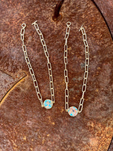 Load image into Gallery viewer, Gold Turquoise Choker
