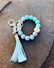 Load image into Gallery viewer, Bluey Wristlet Keychain- livestock charm options
