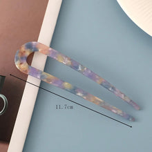 Load image into Gallery viewer, U Shape Hair Stick - Pink Marble

