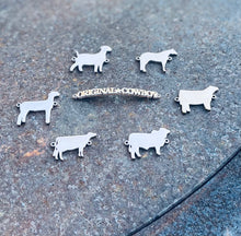Load image into Gallery viewer, Navajo Tag Keychain- livestock charm options
