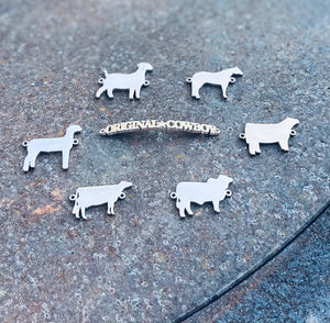 Navajo Tag Keychain- livestock charm options