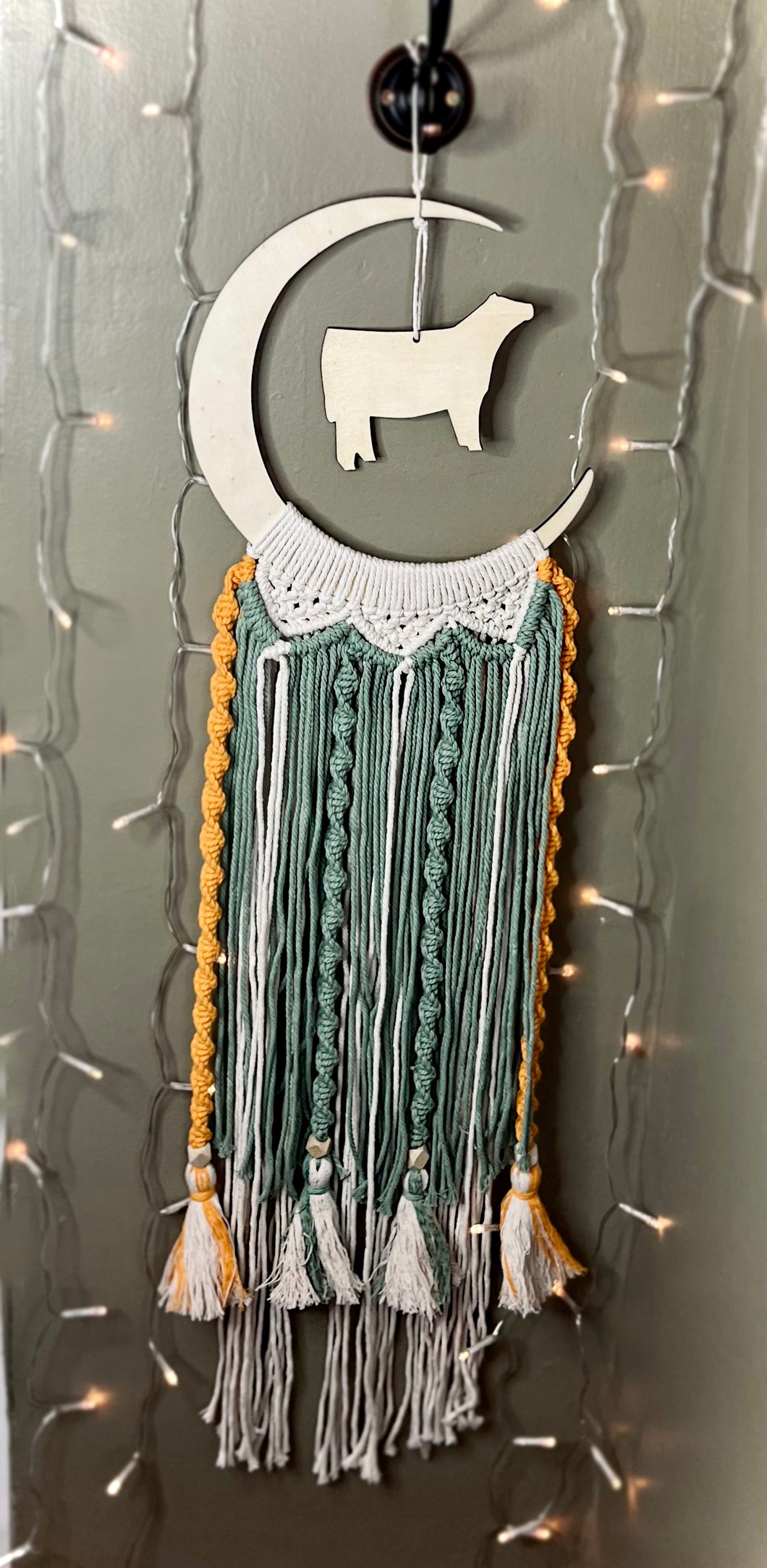 Rustic Half Moon Dream Catcher