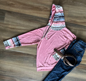 Pink Asymmetric Zipper Sweater