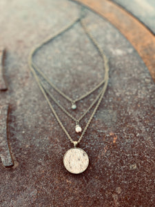 Layered Hide Ranch Pendant Necklace