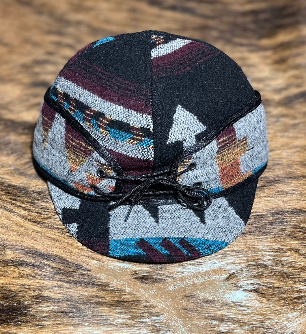 Burgundy Aztec Crown Cap