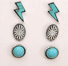 Load image into Gallery viewer, Lightning Bolt Western Earrings
